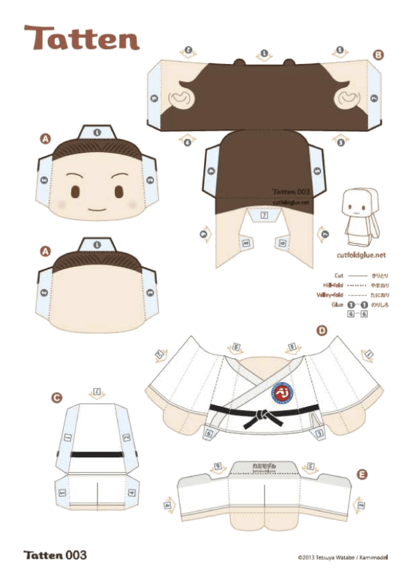 Un judoka en papier Alliance Judo Jiujitsu